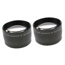 2pcs 58mm 2X Magnification Telephoto Converter Lens for Canon Nikon DSLR Cameras