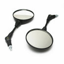 1 Pair Motorcycle Black Rear View Side Mirror