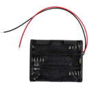 Black Tow Layers 6 x 1.5V AA Batteries Battery Holder Case Box w Wire Leads M6S8