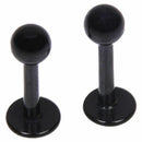 10x Black titanium anodized Labret /Monroe Lip Chin Body piercing jewelry 1 W3H7