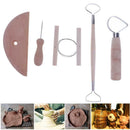 5pcs Set Clay Ceramics Molding Tools Wood Stainless Steel Tools Set