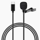 USB Type C Mini Lavalier Microphone Omnidirectional Lapel Clip Mic with Bag A