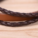 Retro Leather Bracelet Men Punk Bracelet Handmade Brown Leather Bracelet JR