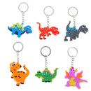 6pcs Cartoon Dinosaur Keychain Pendant Keyring Dinosaur Party Decor Kids GiftsBX