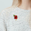 Poppy Flower Crystal Pin Brooch Clothes Lapel Shirts Backpack Plants Badges