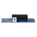 M.2 NGFF SSD to PCI-E 4X Converter Adapter Card Board panel w/ Power Cable Blue