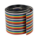 1M 40pin Wire Flat Color Rainbow Ribbon Cable Wire Durable Copper 1.17MM