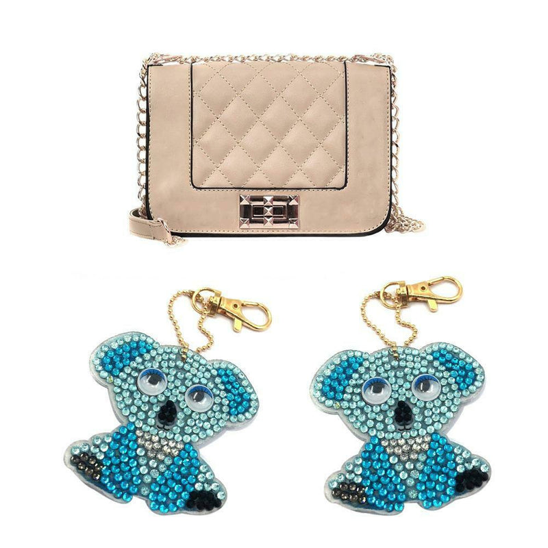 1pcs DIY Keychain Hand Made Diamond Painting Full Drill Pendant (Koala)