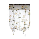 Flower Roman Curtain Window Sheer Balloon Curtain Cafe Kitchen Bedroom