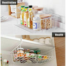 Under Shelf Storage Basket, 2 Pcs Under Cabinet Storage Wire Basket Organiz H7W4