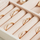 Korean Style Fresh And Simple Girl Earrings Plate Jewelry Box Protable Leat U8Z1