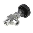 1/8" Equal Female Thread 304 Stainless Steel Flow Control Shut Off Needle Valve