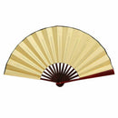 Folding Hand Fan Men's Black Bamboo Spun Silk Calligraphy Painting Writing  C5C4