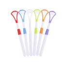 2pcs Silicone Head Plastic Brush Oral Care Tongue Scraper Cleaner Gentle fiTOCA