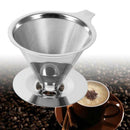 Double Layer Stainless Steel Pour Over Coffee Dripper Coffee Filter Basket Tool