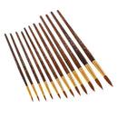 Professional Paint Brush Set 12 Pack Round Paint Brushes Artist Brushes Nylon