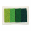 Inkpad Craft Multi Gradient Green 4 x Colors Ink Stamp Pad Oil Based