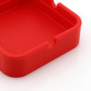 Silicone Cigarette Ashtray Smokers Ash Container Tray for Home Outdoor Red