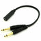 1pc 6.35mm 1/4 inch Stereo TRS Female to 2 Dual 6.35mm Mono TS Male Y Split O2T2