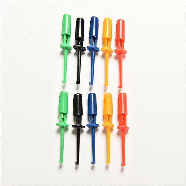 Multi-color 10 Pcs Mini Test Hook Clip Test Probe Testing SMD Grabber  BDSE
