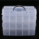 3 Layer Stackable Clear Plastic Jewelry Beads Box Organizer Storage