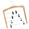 2PCS WOODEN 4 LAYER PANTS HANGER CLOSET SKIRT JEANS SLACK HANGERS STORAGE RACKS