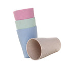 4pcs Durable Wheat Straw Cups Toothbrush Cup for Water Coffee Milk Juice Tea