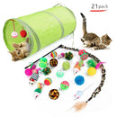 21pcs/set Home Pet Cat Tunnel Cats Cave Kitten Stick False Mouse Ball Funny Toys