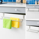 Bath Kitchen Door Stainless Steel Towel Rack Holder Expandable Shelf Hanger