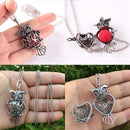 Cute Owl Locket Necklace Perfume Fragrance Essential Oil Aromatherapy Diffuser