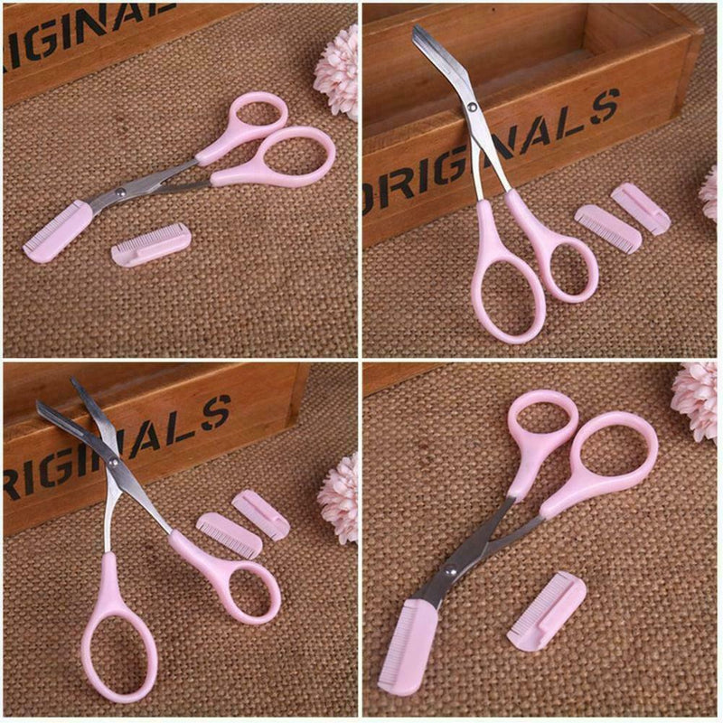 Stainless Steel, Eyebrow Scissors Eyebrow Scissors Hair Facial Makeup Tool X2W1