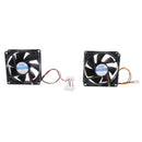 4pieces 12V 3Pin 80mm Mini 8cm Fan Silent Computer Cooler Cooling Fan PC