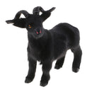 Chinese Mascot Lucky Animal Zodiac Sheep Lamb Goat Statue Plush Toys Black