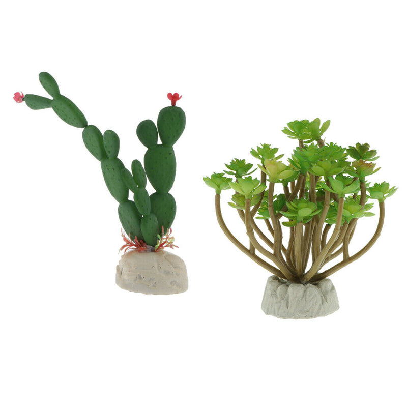 2lots Animated Succulent Plants Fish Tank
