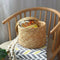 3 Pcs/Set Handmade Straw Woven Storage Basket With Lid Snack Organizer Stor S7I8