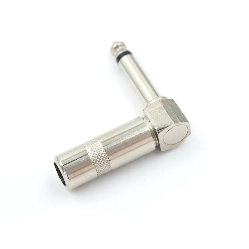 4x 90 Degree Right Angle 6.35mm 1/4"" Male Mono Phone Welded Jack PlugTe