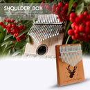 17 Keys Spruce Thumb Piano Mbira Reindeer Kalimba with Tuning Hammer Stickers