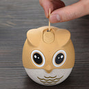 Owl Design Easy Clean Dispenser Kitchen Automatic PP Hand Press Toothpick Holder