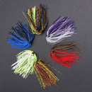 10x Silicone Fishing Skirt Rubber Spinner Bait Bass Jig Lure Fishing Making
