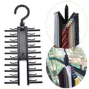 360Â° Rotating 20Tie 125*200mm Belt Scarf Compact Hanger Rack Holder Organiser M&