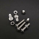 170pcs M4 Stainless Steel Screws Countersunk Head Screw Hexagonal Nuts Set OSU
