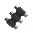 Female to Female Triple 3 RCA Jack Adapter Phono Coupler Audio Video Connector