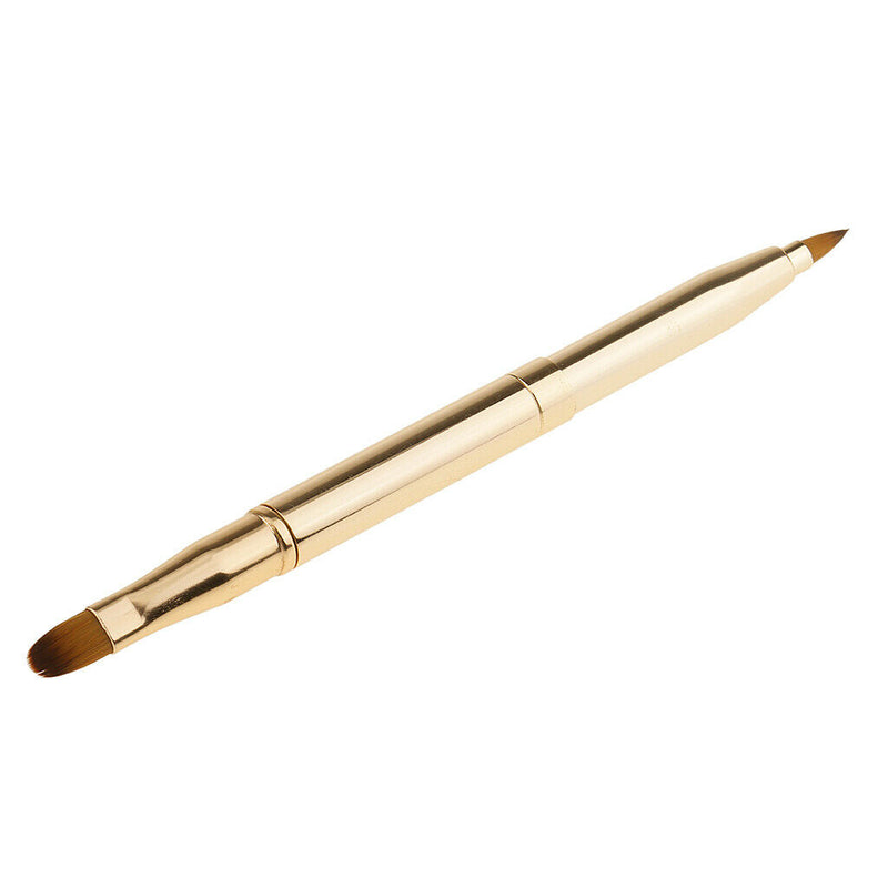 2 In 1 Retractable Make-up Brush, Double Head Retractable Lip And