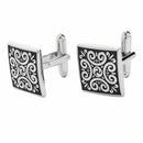 Retro Style Mens Shirt Cuff Links Cufflinks Ancient Flower Print Business W H3T1