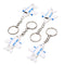 4Pcs/lot Silicone Airplane Keychains Pendant Keyring Friendship Jewelry Gift New