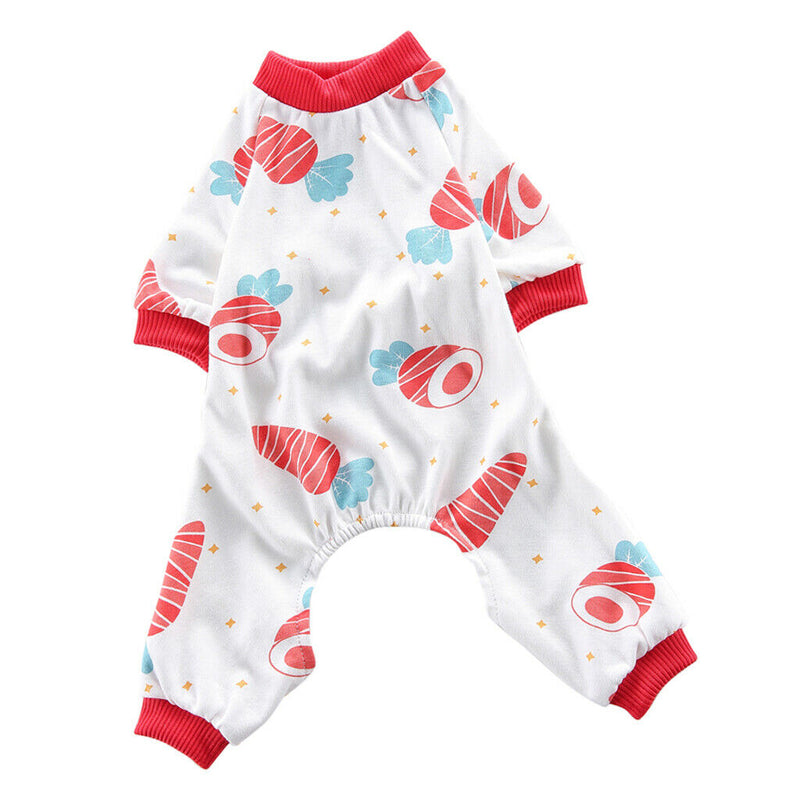 Pet Pajamas Comfort Pet Puppy Clothes Apparel For Small Dog Puppies Red-S