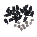 10X USB2.0 Type-A Plug 4-pin female Adapter Connector jack&Black Coverã€NewOZ