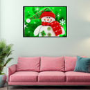 Smile Snowman Full Round Drill Diamond Painting 5D DIY Embroidery Set Craft