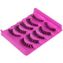 5 Pairs Makeup Eye Lashes Extension False Eyelashes pink Back Box G1S3