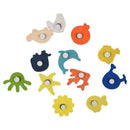 48pcs coloured wooden magnets drawing anime for children. G3H4